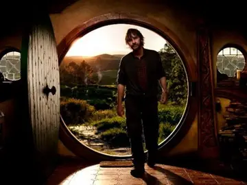 Peter Jackson en una de las localizaciones Peter Jackson en una de las localizaciones