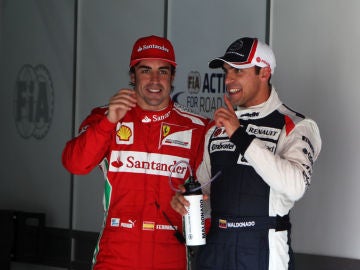 Fernando Alonso y Pastor Maldonado