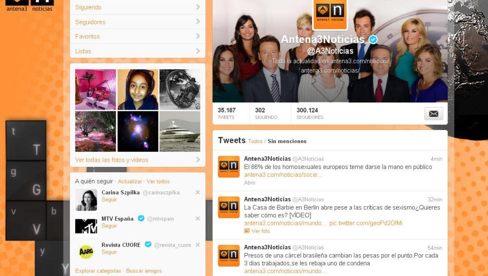@a3Noticias logra los 300.000 seguidores en twitter