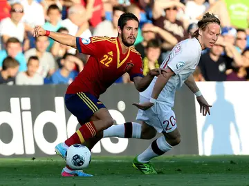 Isco en un lance del partido ante Noruega Isco en un lance del partido ante Noruega