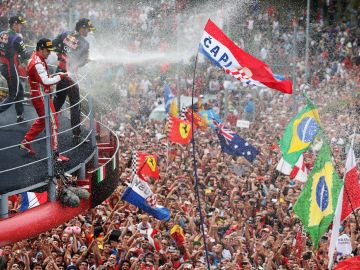 El podio del GP de Italia