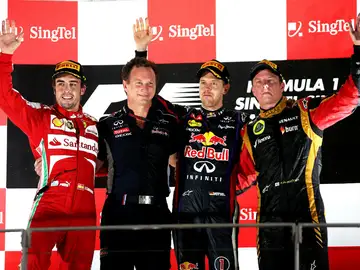 El podio del GP de Singapur 2013 El podio del GP de Singapur 2013