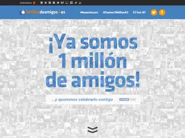 Ya somos 1 millón de amigos Ya somos 1 millón de amigos