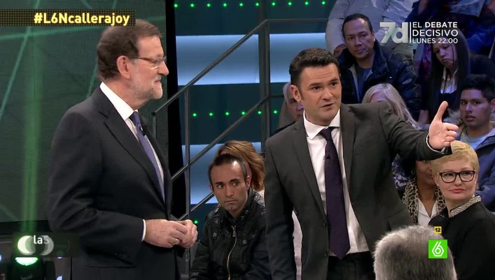 Mariano Rajoy durante su intervención en La Calle Pregunta de laSexta Noche