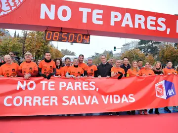 Foto de la pancarta de la 10ª Carrera Ponle Freno de Madrid Foto de la pancarta de la 10ª Carrera Ponle Freno de Madrid