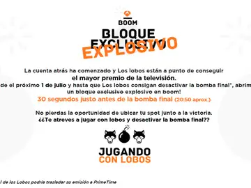 Bloque exclusivo Boom "Jugando con lobos" Bloque exclusivo Boom "Jugando con lobos"