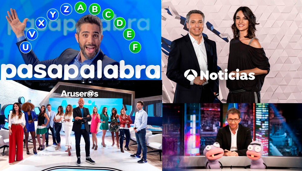 Antena 3 lidera sobremesa, tarde y prime time con lo más visto de la TV y 'Aruser@s' lidera en laSexta