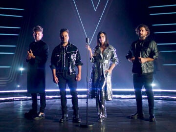 Pablo L&oacute;pez, Luis Fonsi, Laura Pausini y Antonio Orozco, coaches de 'La Voz'