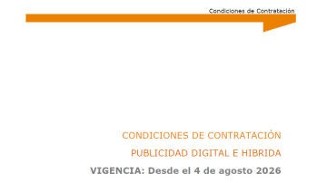 CONDICIONES DE CONTRATACI&Oacute;N PUBLICIDAD DIGITAL E HIBRIDA