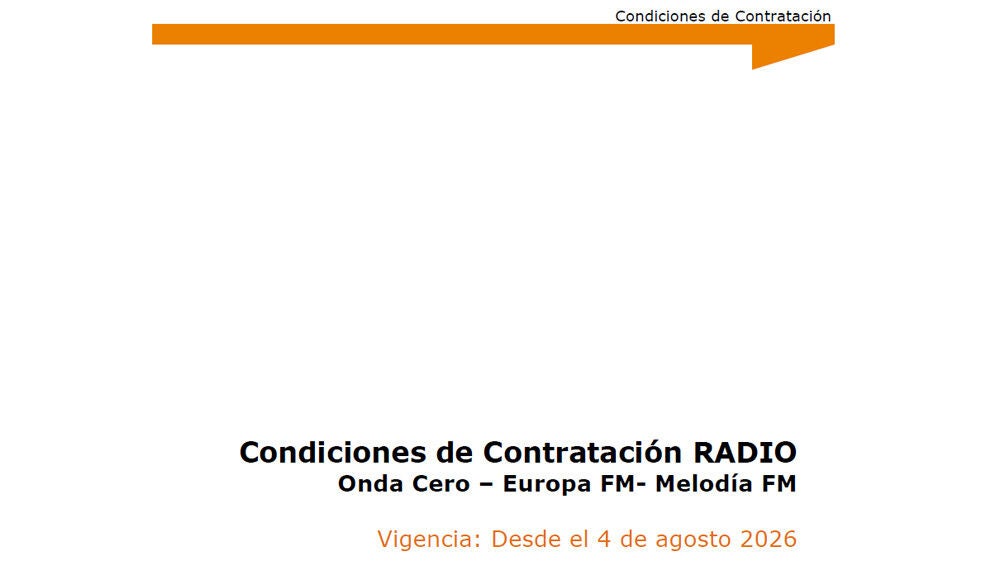CONDICIONES DE CONTRATACI&Oacute;N RADIO