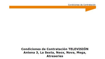 CONDICIONES DE CONTRATACI&Oacute;N TV