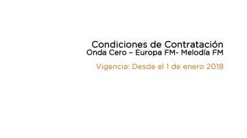 Condiciones contratación Radio