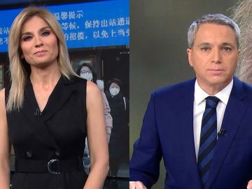Sandra Golpe y Vicente Vallés