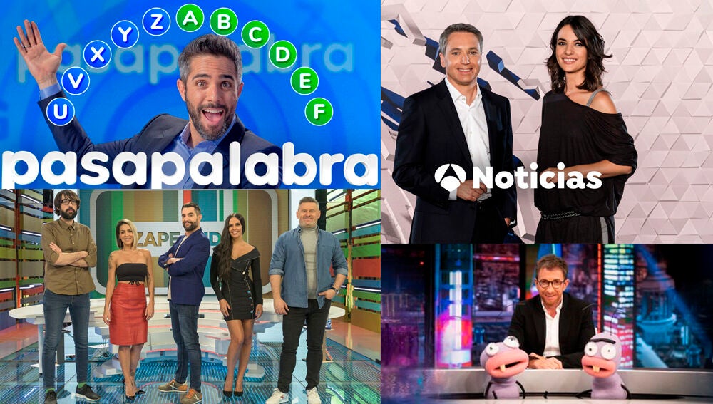 Antena 3 gana el lunes, reinando en prime time, sobremesa y tarde y ‘Zapeando’ marca récord de temporada en laSexta