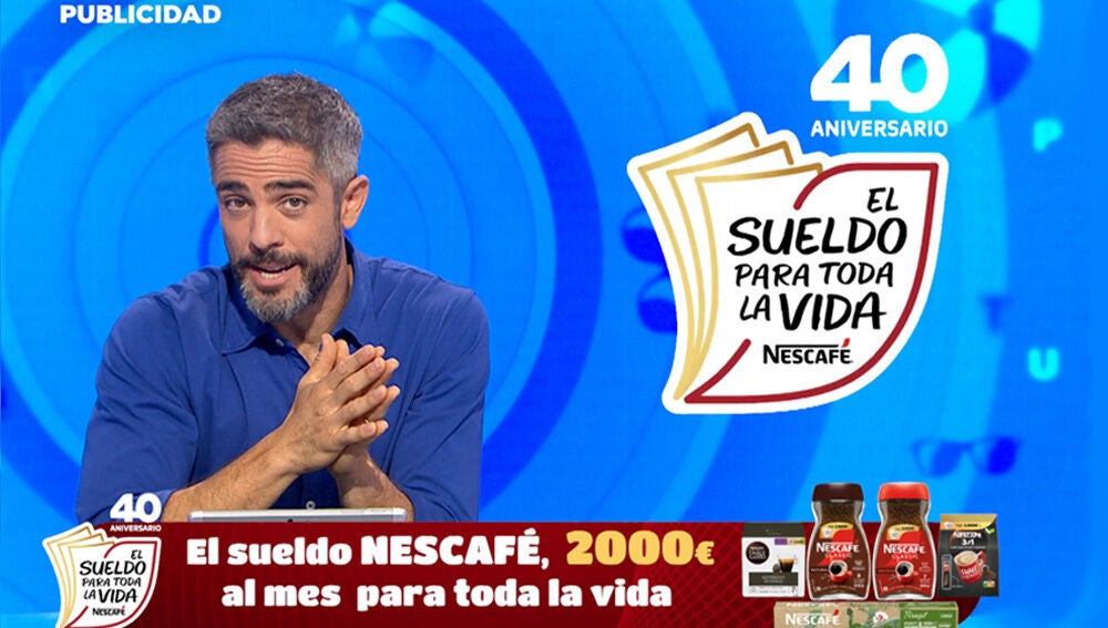NESCAFÉ apuesta por ‘Pasapalabra’ para entregar “El Sueldo para Toda la Vida&quot; en el 40º Aniversario del premio