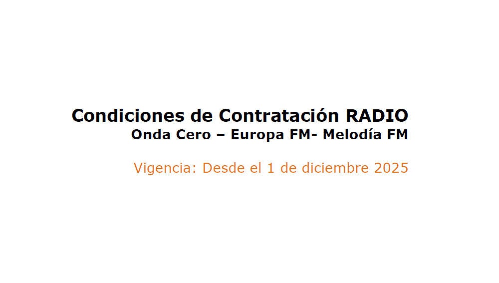CONDICIONES DE CONTRATACI&Oacute;N RADIO