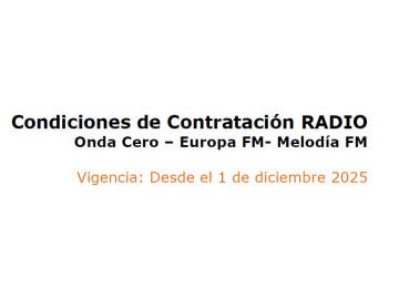 CONDICIONES DE CONTRATACIÓN RADIO CONDICIONES DE CONTRATACIÓN RADIO