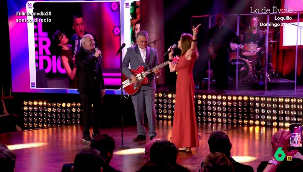 Ana Bel&eacute;n y V&iacute;ctor Manuel despiden el 20 aniversario de El Intermedio con 'Fiesta', de Serrat y Sabina